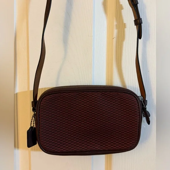 Coach Legacy Maroon Jacquard Crossbody Camera Bag, $168 - Picture 4 of 5